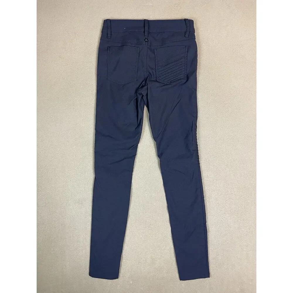 prAna Pants Womens 2‎ Gray Moto Brenna Skinny Slim Fit Stretch Low Rise